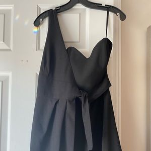 Club Monaco black one sleeve dress wrap